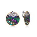 C8200 Abiding Fine Jewelry Factory Pond Natural Amethyst Gemstone 925 Sterling Silver Vintage Charm Earrings