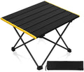 WOQI Picnic Rolling up Metal Folding Tab Camping Table Portable Ultralight Aluminum Table With Storage Bag Easy Set up With Carr