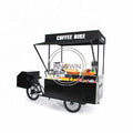 2025 Adult Pedal Tricycle Coffee Cargo Bike Trailer Street Snack Food Car Three Wheels China for Sale