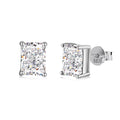 Dylam Custom Square Earring Sterling Silver S925 Jewelry Stud Earrings With 5A Cubic Zirconia Diamond Stone for Women