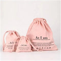 Small MOQ Custom Logo Printed for Pink Cotton Drawstring Bag Eco-Friendly Reusable Tote Medium Size Screen Pattern for Food