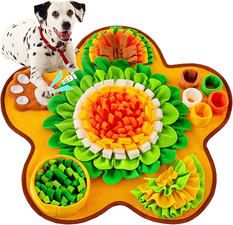 Reusable Puppy Training Pads Pet Slow Feeder Foraging Mat Non Slip Washable Snuffle Mat Dog Bowl