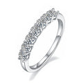 Sterling Silver 925 Moissanite Rings 3mm 7 Stones Diamond Rings Luxury Wedding Rings Jewelry