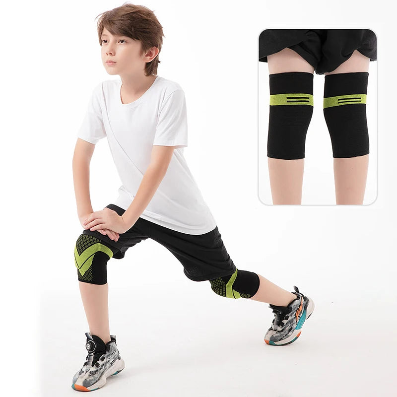 SBR Anti-collision Knee Pads for Children Cycling Sleeves Breathable Football Basketball Professional Knee Protective Gear