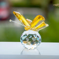 HDW Cheap Wholesale Colorful Wedding Gifts and Home Decoration K9 Crystal Glass Butterfly Figurines for Wedding Gifts