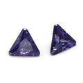 Hand Cut CZ Stone Violet Triangle Cut Cubic Zirconia Diamond for Custom Jewelry