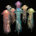 Colorful DIY Jellyfish Night Lamp Portable Flower Mermaid Sea Lantern Girls Room Atmosphere Valentine's Day Party Decor