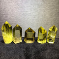 Citrine Crystal Wand Eco-friendly Home Decoration Polished Faceted Prism Hexagonal Pointed Stone Natural Healing Love Feng Shui