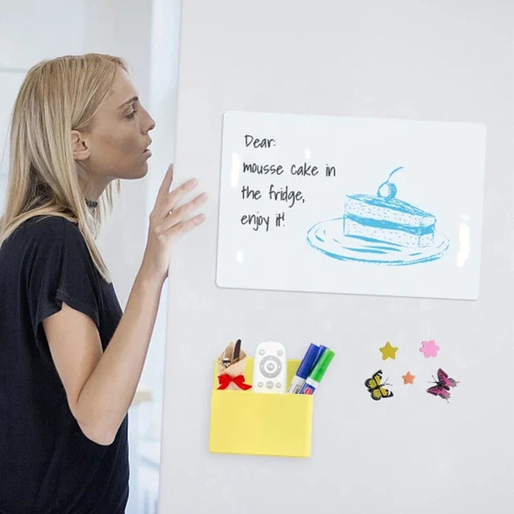 Custom Adhesive Memo Dry Erase Soft Magnetic Whiteboard White for Home Office School Use