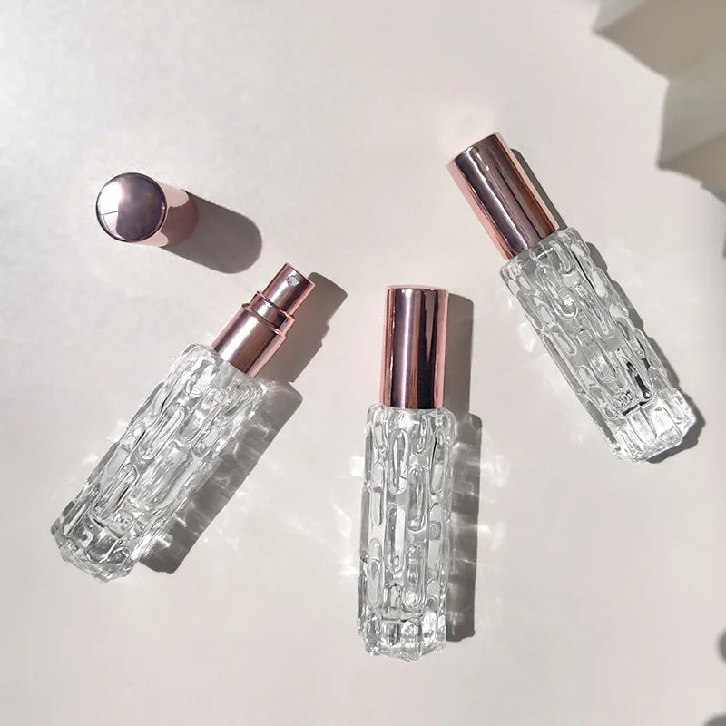 Spot Perfume Bottle 10ml Glass Spray Bottle Fine Fog Balsam Sub Bottle Portable Mini Empty Bottle
