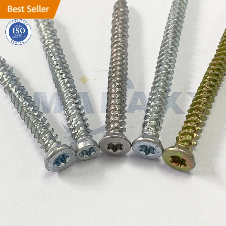 MALAXY Custom Carbon Steel Zinc Plated Torx Concrete Screw