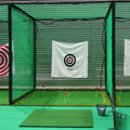 HOW TRUE Indoor Outdoor Home Driving Range Golf Netting Cage Set Training Aids Chipping Practice 3m Green Golf Hitting Net