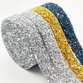 Hot Sale Hot Fix Resin Rhinestone Ribbon 3 Yard Crystal Chain Applique Rhinestone Strip Iron on Rhinestones Tape for Dresses