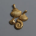 18K Gold Plated Stainless Steel Shell Conch Scallop Charms Pendants for Jewelry Making