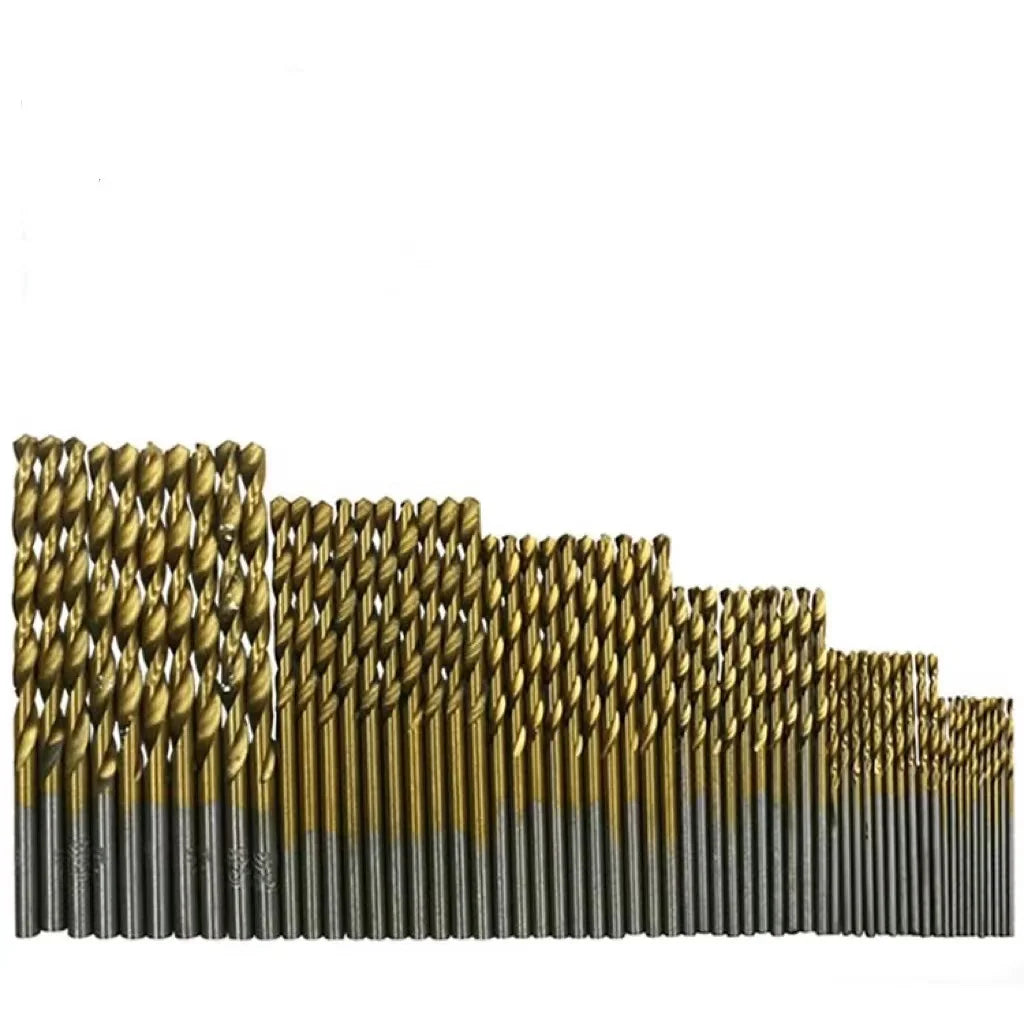 60pcs 1/1.5/2/2.5/3/3.5mm HSS Titanium Coated Twist Drill Bit Woodworking  Carving Jewelry Drill Bit Straight Shank Drill Tool