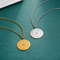 Sri Yantra Mandala Sacred Geometry Stainless Steel Pendant Necklace Chakra Energy Chains for Meditation Spiritual Jewelry