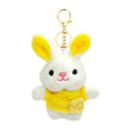 Cute Stuffed Soft Animal Doll Bag Pendant Accessories Rainbow Sakura Rabbit Keyring Backpack Bunny Plush Toy Charm Keychain