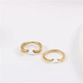 A Funny New Designer Jewelry 18k Gold Plated  Stainless Steel Ox Horn Shape Ring