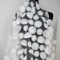 White 3D Floral Mesh Embroidery Applique Dress Embroidery French Fabric