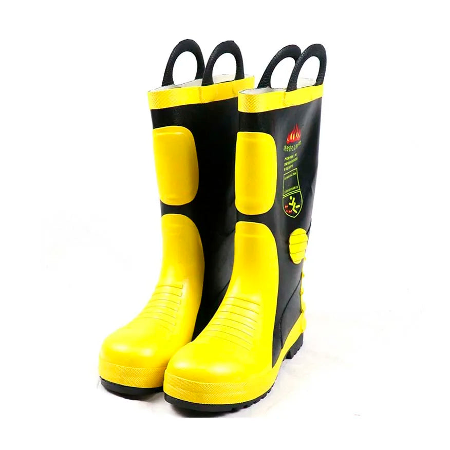 DABAIXIONG CFP-06 Fire and Rescue Rubber Fire Fighting Safety Boots with Steel Toecap Fireproof Shoes