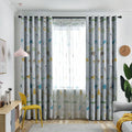Cartoon-Printed Blackout Curtains for Kids' Bedrooms Window Decor with Fancy Designs-Black Color