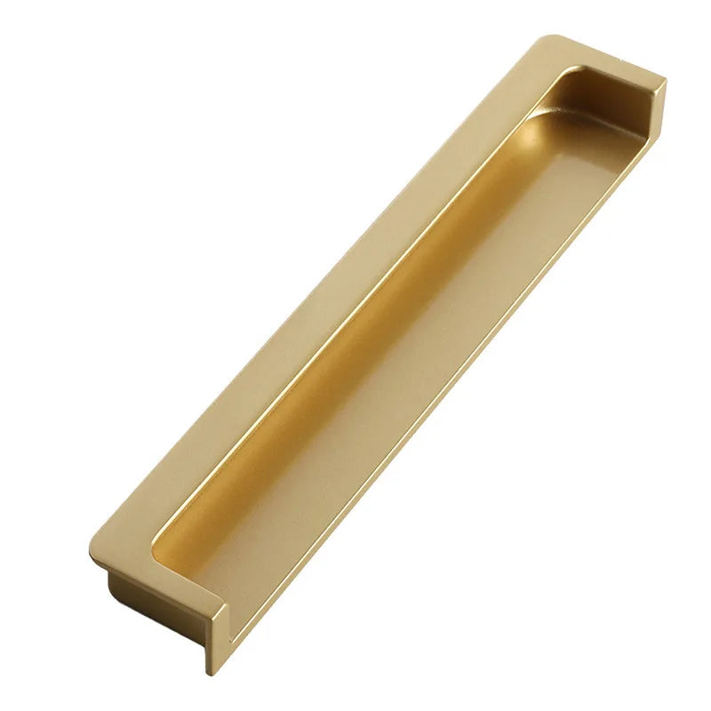 GQK Contemporary Iron/Aluminum Gold Color Furniture Handle for Kitchen Bedroom Dresser
