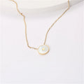 Fenny Jewelry Wholesale 18K PVD Plated No Fade Fashion Hexagram Shell Pendant Choke Chain Stainless Steel Necklace for Women