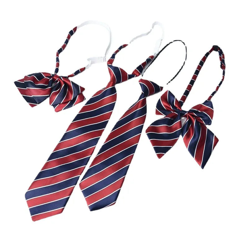 Hot Selling Children's  School Uniform Necktie and Bowtie Fashion Polyester Bow Tie for Kids