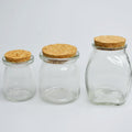 2025 New Arrival Empty 100ml 200ml 300ml Bath Salts Bottle Clear Glass Cork Bottle in Cute Shape