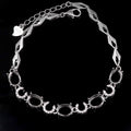 Sterling Silver 4*6/5*7/6*8mm Semi Mount Bracelet Empty Frame Support Blank Claws Setting S925 Base Without Stone Inlay for DIY