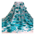 High Grade Soft 3d Embroidered Mesh Fabric Stage Women's Glitter Crystal Lace Dress Fabric