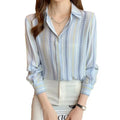 RNSHANGER New Elegant Printing Ladies Shirts Fashion Women's Blouses 2023 Spring Autumn Long Sleeve Slim Shirts