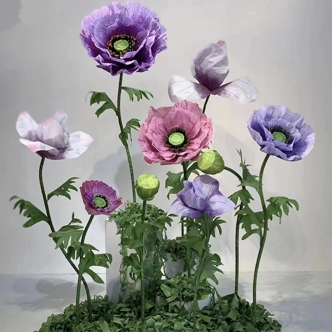 Wholesale 80cm Large Silk Giant Flowers Pony 100cm Tall Big Large Peonies Head Giant Artificial Flowers for Wedding Decor