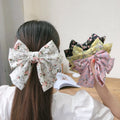 Korean Three-layer Floral Big Bow Hairpin Spring Clip Hairpin Girl Hair Clip Accessories
