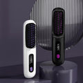 Wireless Compact Hotel Use Hair Straightener Comb Ceramic Heating Negative Ion Technology Portable Rechargeable Type-C Interface