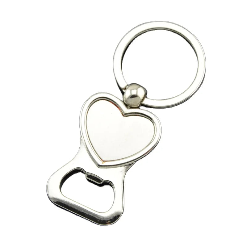 Promotion Vintage Fashion Heart Zinc Alloy Handmade Carabiner Keychain Bottle Opener Valentine's Day