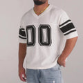 Custom Design logo Fashion Casual Jacquard Knitwear Knit Pullover Top v Neck Short Sleeve Men Knitted Jerseys Sweater
