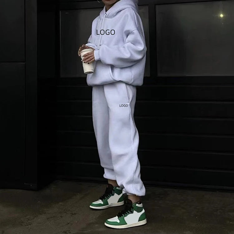 E220600 Custom Clothing Manufacturers Streetwear Unisex Gym Training Jogger Set Fitness Men's Tracksuit Two Pieces Hoodies Set