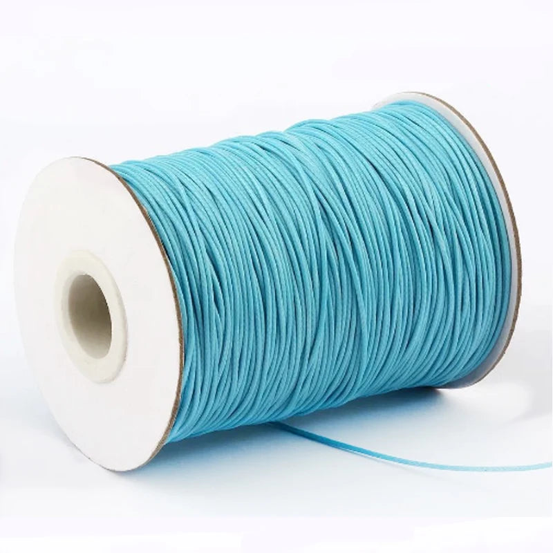 1.5mm Round Blank Waxed Polyester Cotton Cord Coated Waxy Cords String for DIY Bracelet Bags Garments Home Textiles