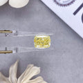 Starsgem IGI  Certificated  4ct Yellow Color Cushion Cut  Lab Grown Diamond