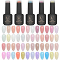 New Beauty 64 Colors Series Nail Gel Polish Colors Soak Off Uv Gel Color Rubber Base Coat Nail Polish
