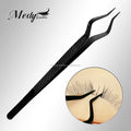 Wholesale Custom Logo  Private Label Stainless Steel  Volume Lash Extension Pointed  Black  Eyelash Extension Isolating Tweezers