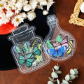 Custom PET Glass Bottle Sticker DIY Bottle Dried Flower Transparent Bookmarks