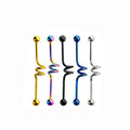 Hot Sale Surgical Steel Long Ear Studs Industrial Earrings Piercing Jewelry Helix Barbell Ear Cartilage Piercings