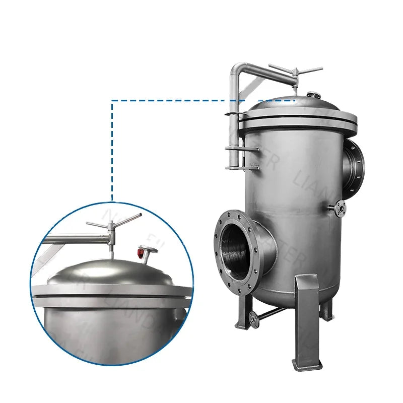 LIANDA Movable Bag Filter Housing with Pump Stainless Steel 304 New Condition China Supplier for Paint Filtration