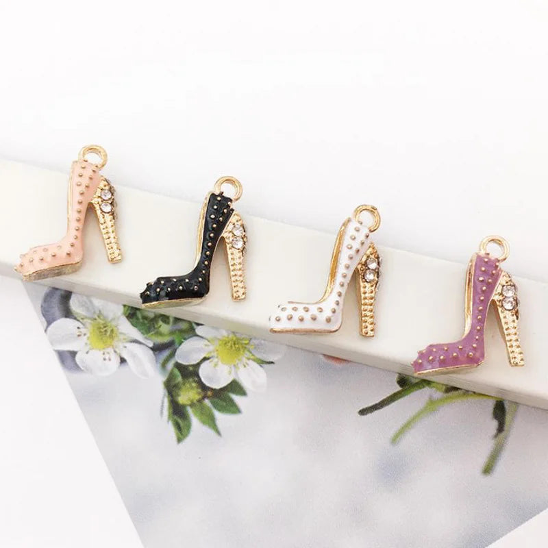 20pcs Mixed Designs High Heels Charms for Earring Jewelry Making