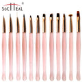 Hot Sale Durable Multifunctional pink Handle Nylon Liner Gel Oval Flat Slanted 3D Fan Ombre Nail Brush