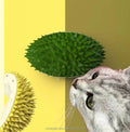 New Design Interactive Cat Toy Durian Shaped Scrubber with Catnip Self-Fun Corner Toy for Cats