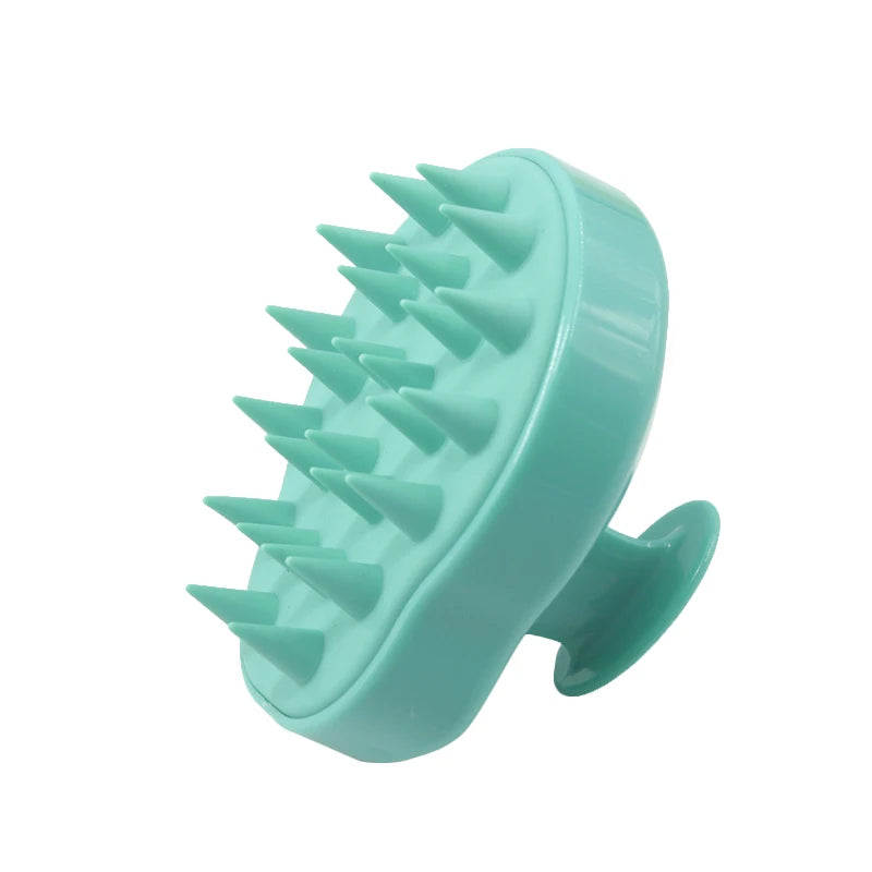 Lohas Custom Logo Scalp Brush Soft Silicone Hair Shampoo Brush Silicone Scalp Massager