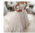 S122Q 2026 Lace Mid Waist White Goddess Fishtail Fishtail Light Luxury Wedding Dress